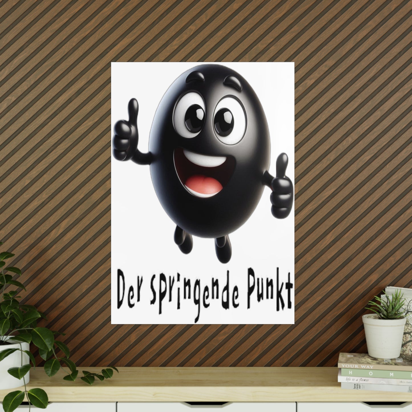 Der springende Punkt (schwarz) - Portrait Poster
