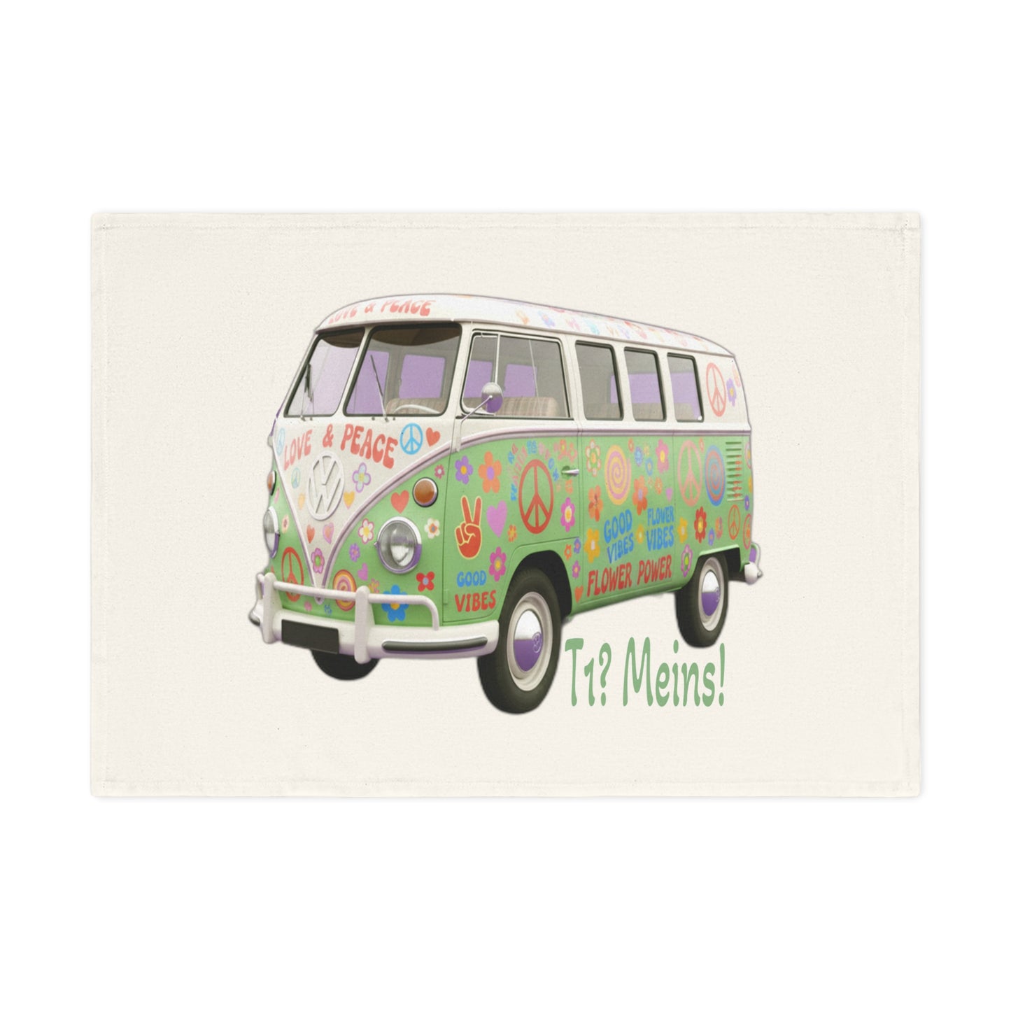 VW Bulli T1 grün - Geschirrtuch