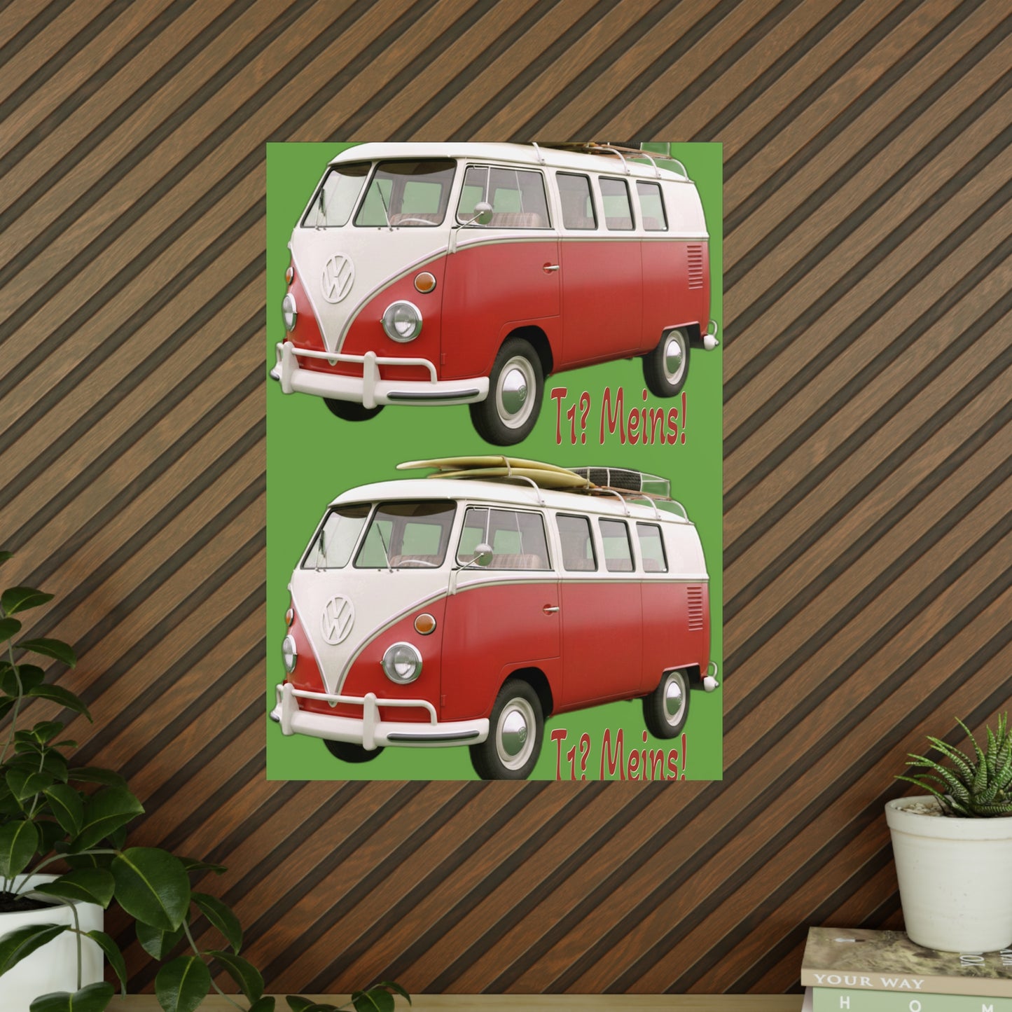 VW Bulli T1 rot - Poster