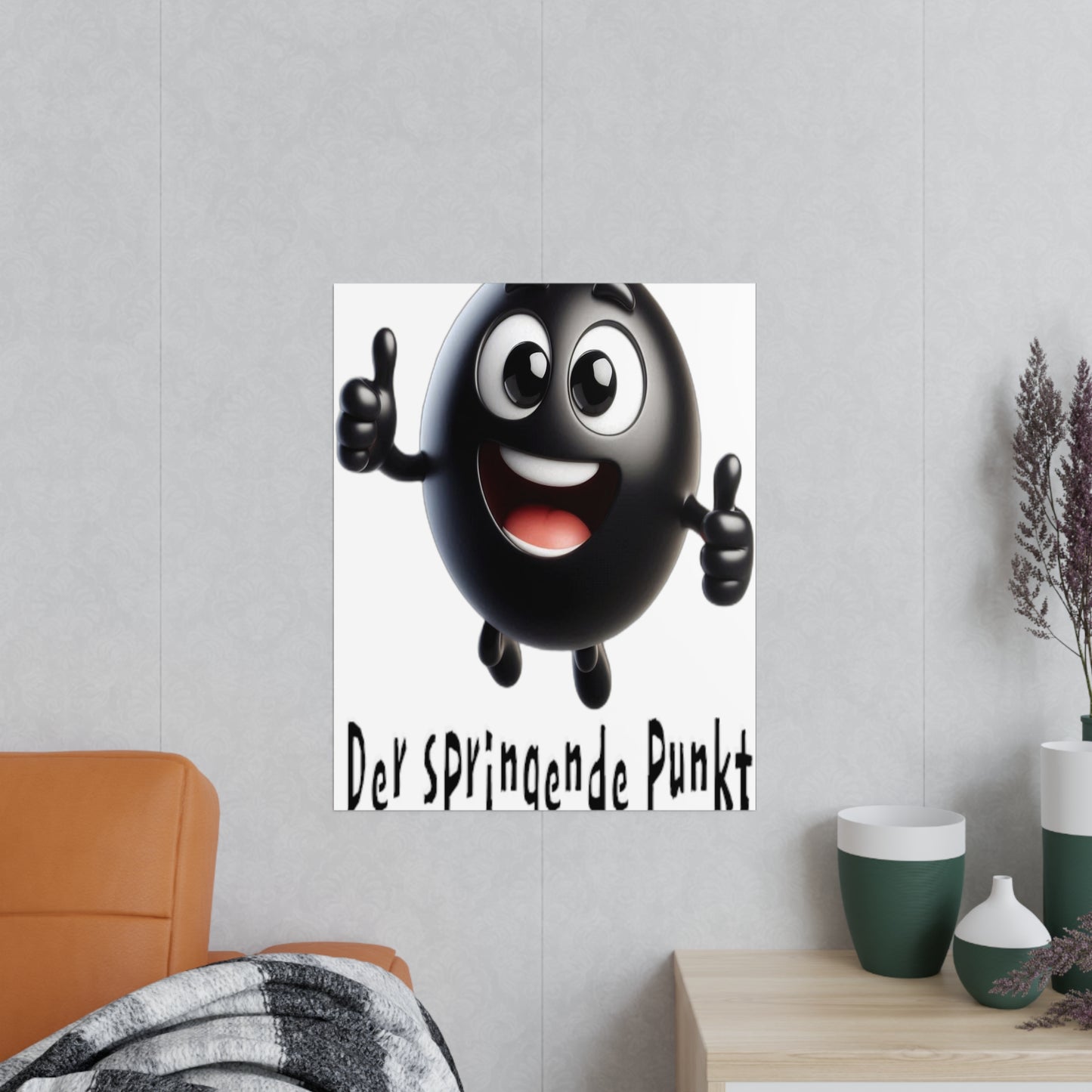 Der springende Punkt (schwarz) - Portrait Poster