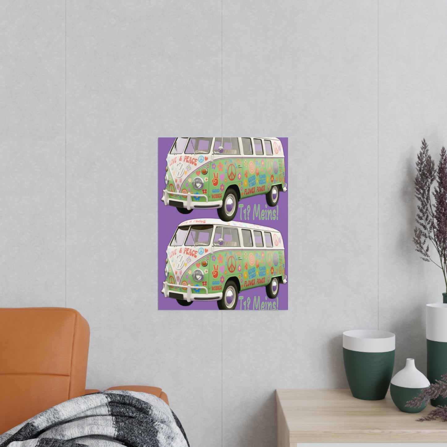 VW Bulli T1 grün - Poster