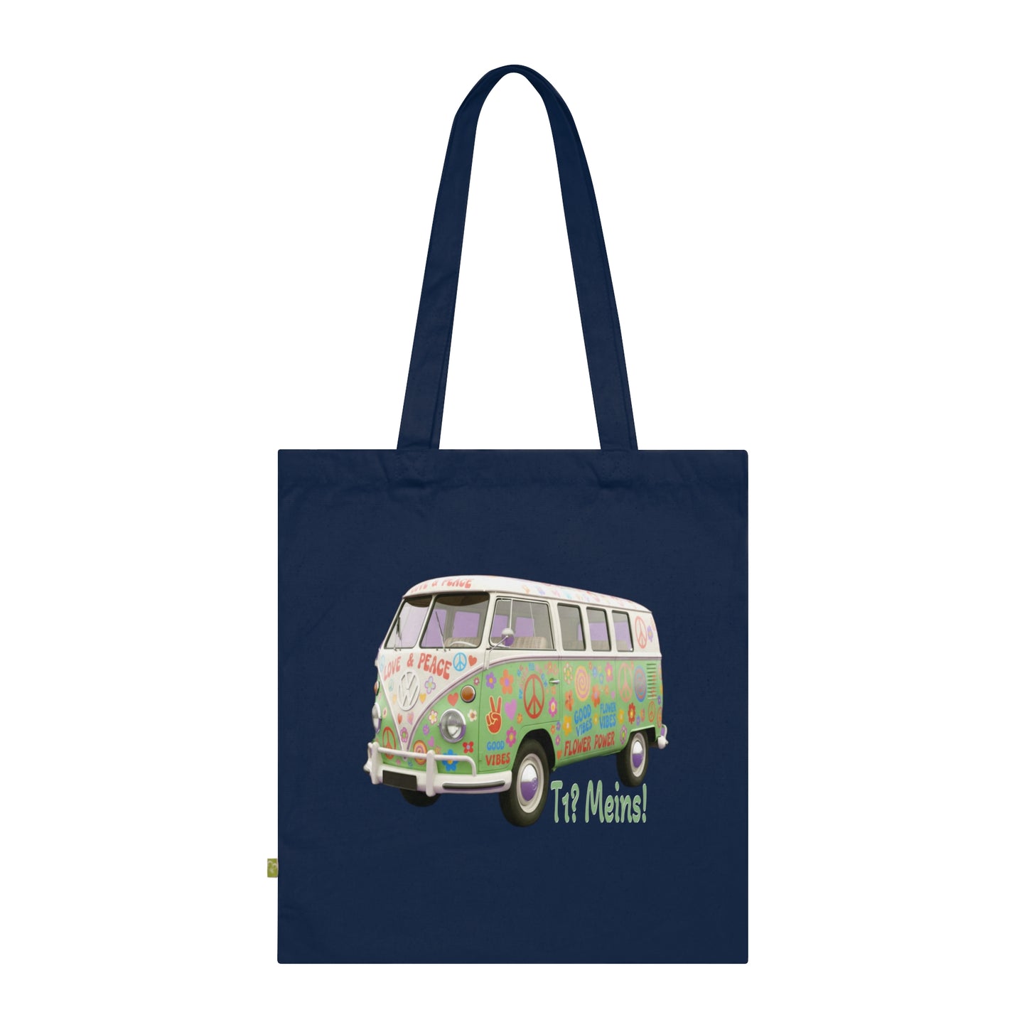 VW Bulli T1 grün (Rückseite Bulli rot) - Bio-Bag