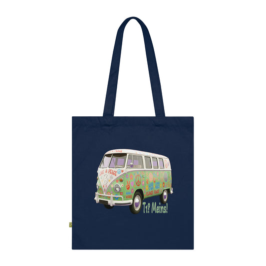 VW Bulli T1 grün (Rückseite Bulli rot) - Bio-Bag