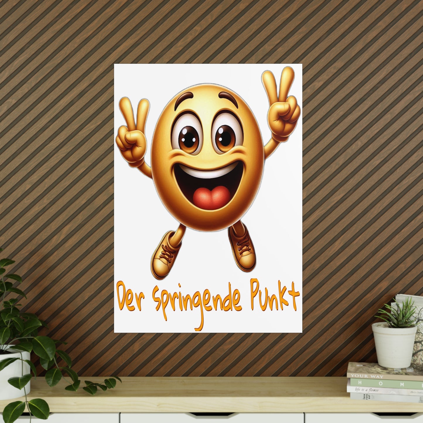 Der springende Punkt (orange) - Portrait Poster