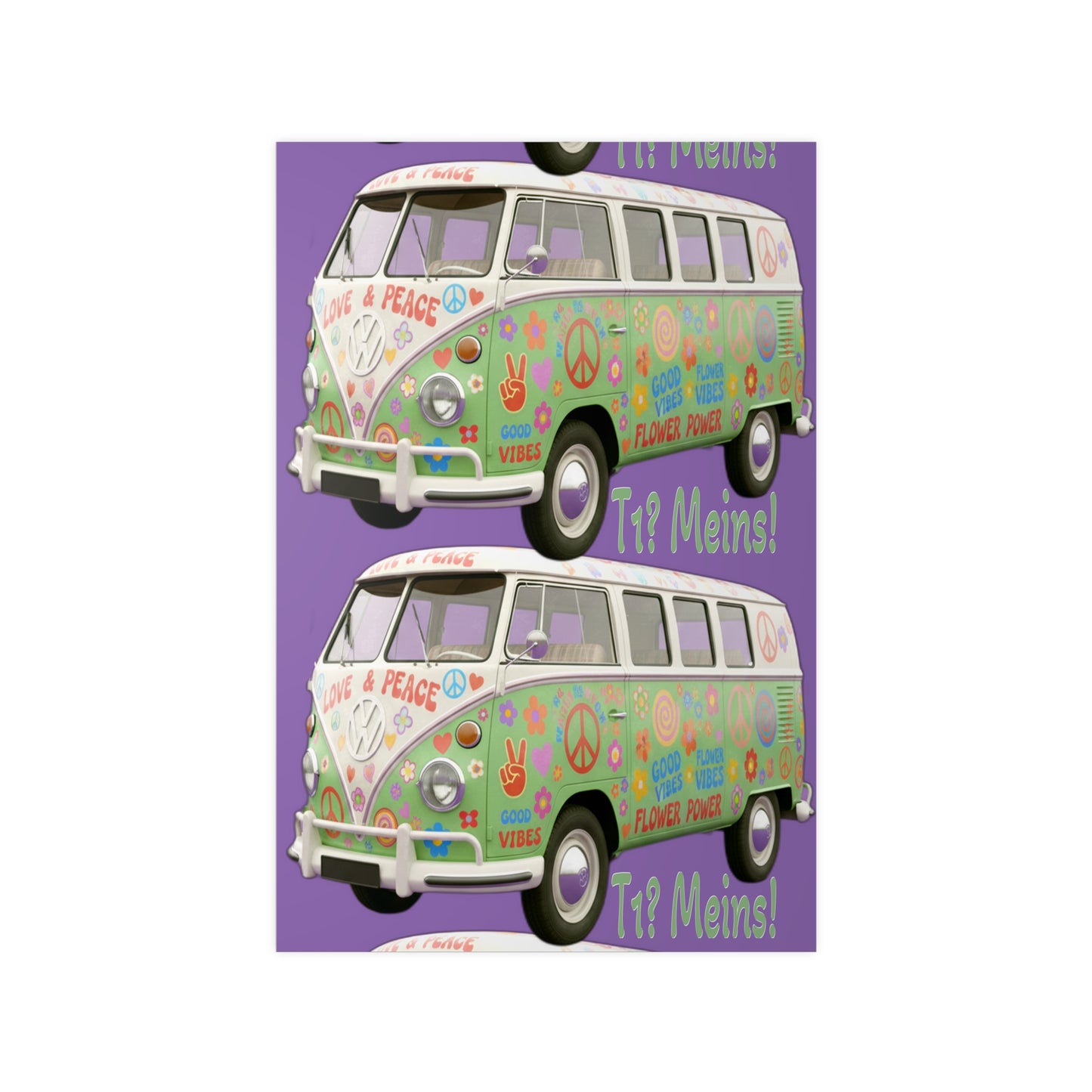 VW Bulli T1 grün - Poster