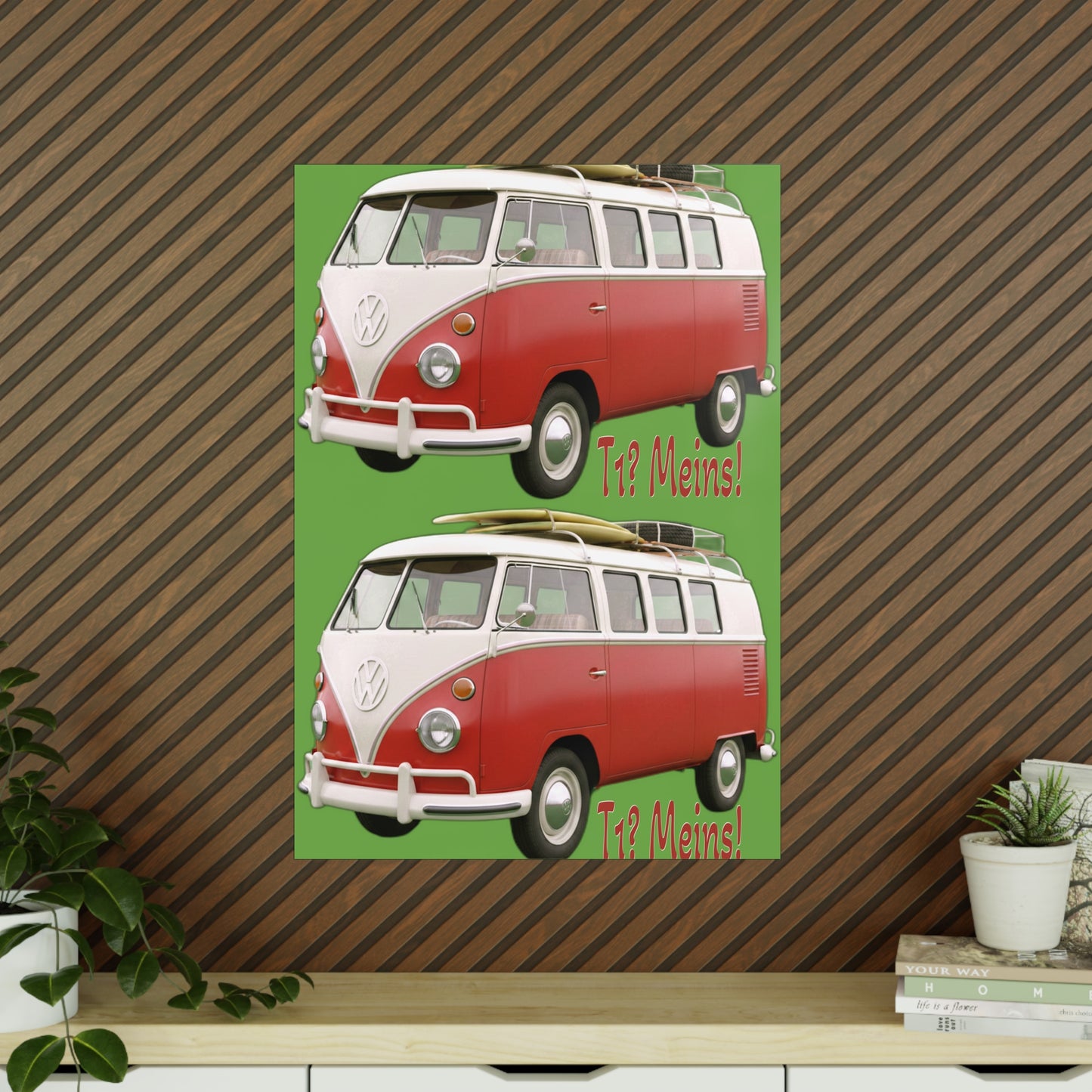 VW Bulli T1 rot - Poster