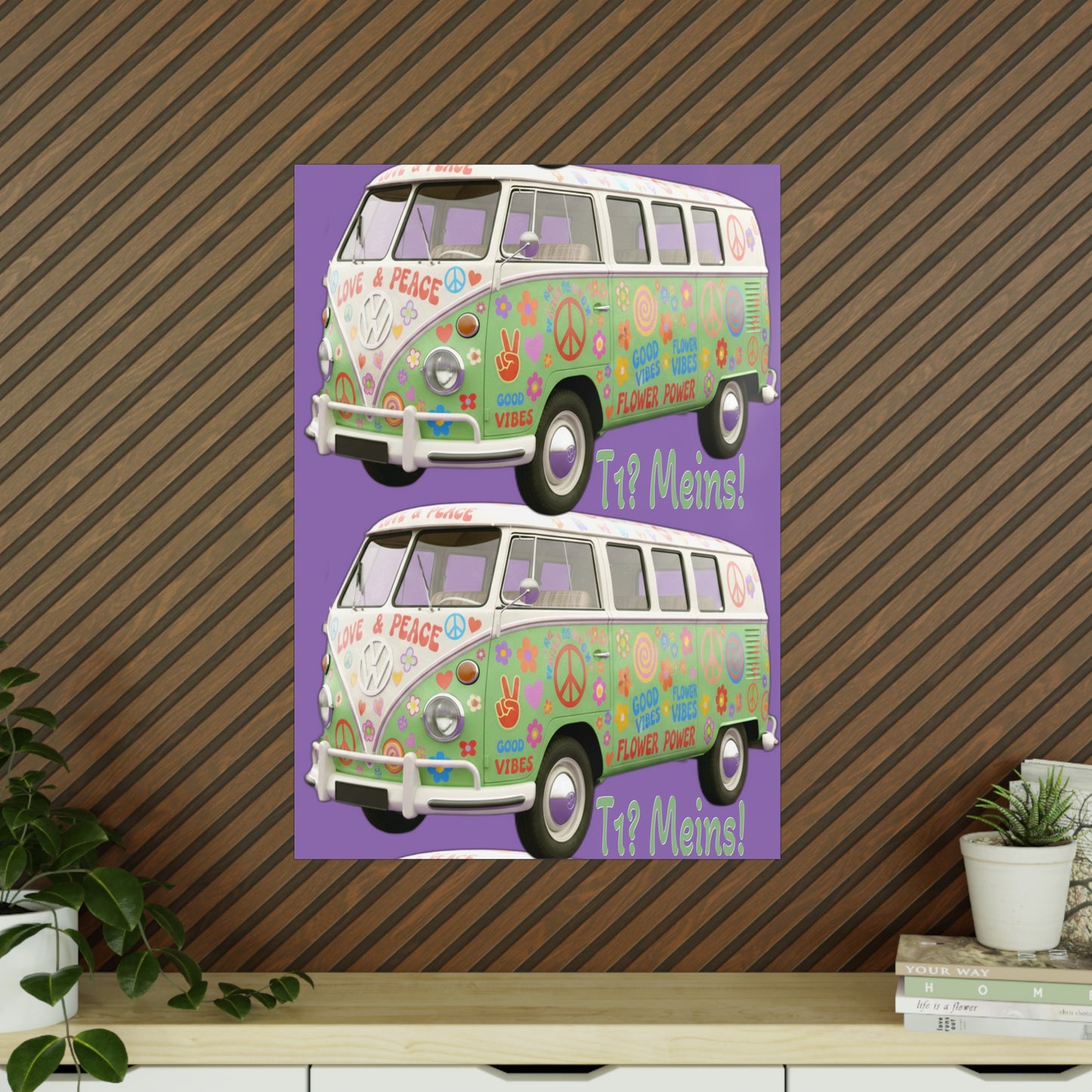 VW Bulli T1 grün - Poster