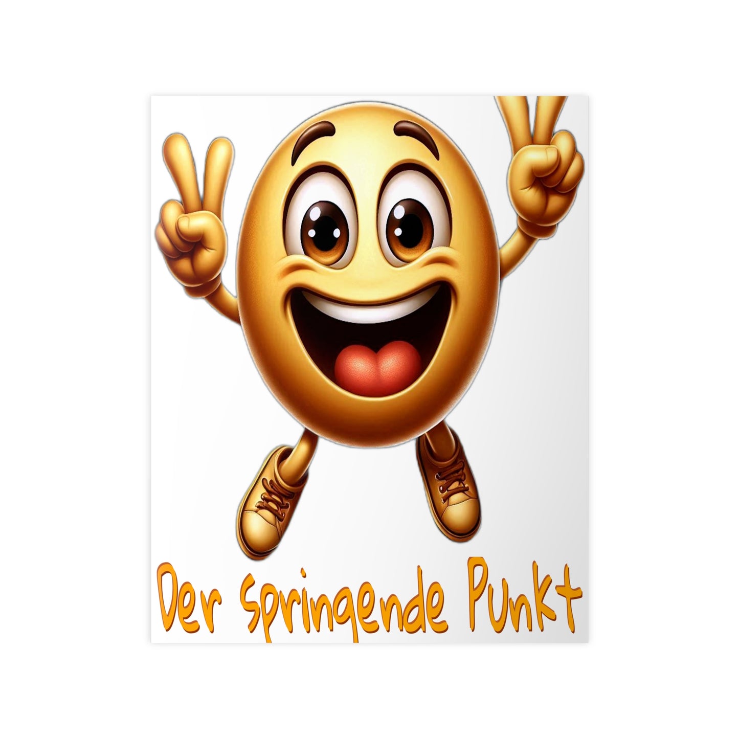 Der springende Punkt (orange) - Portrait Poster