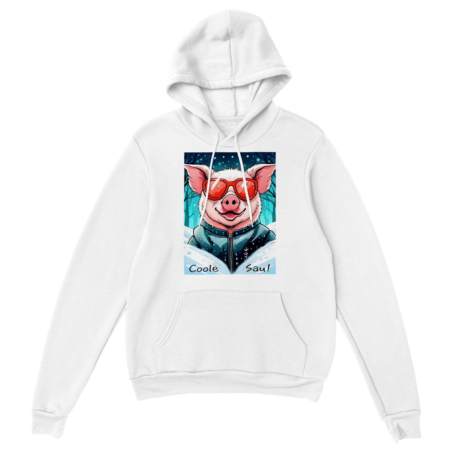 Cool Pig (Red Glasses) - T-Shirt &amp; Hoodie (Unisex)