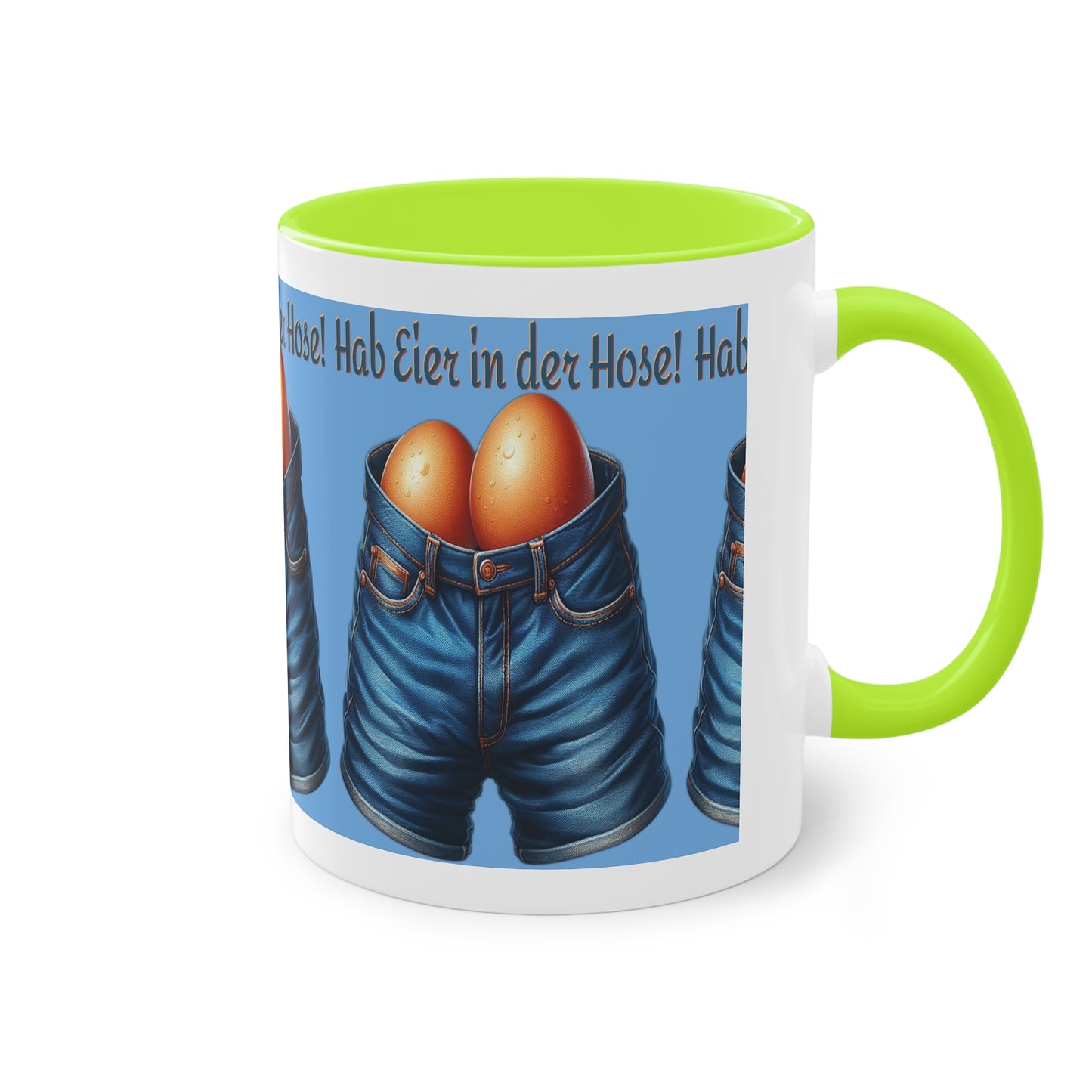 Eier in Hose - Tasse