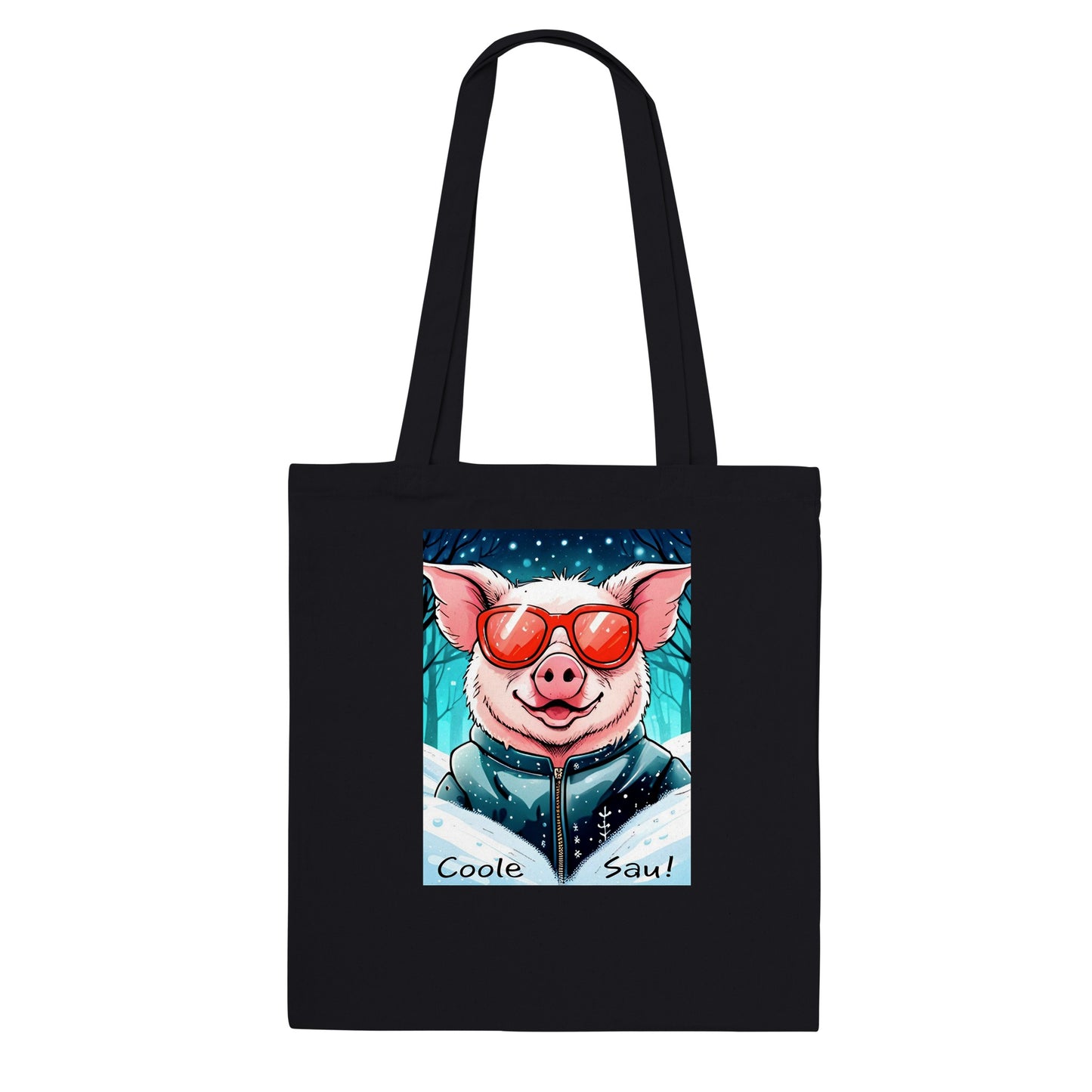 Cool Pig (Red Glasses) - Tote Bags