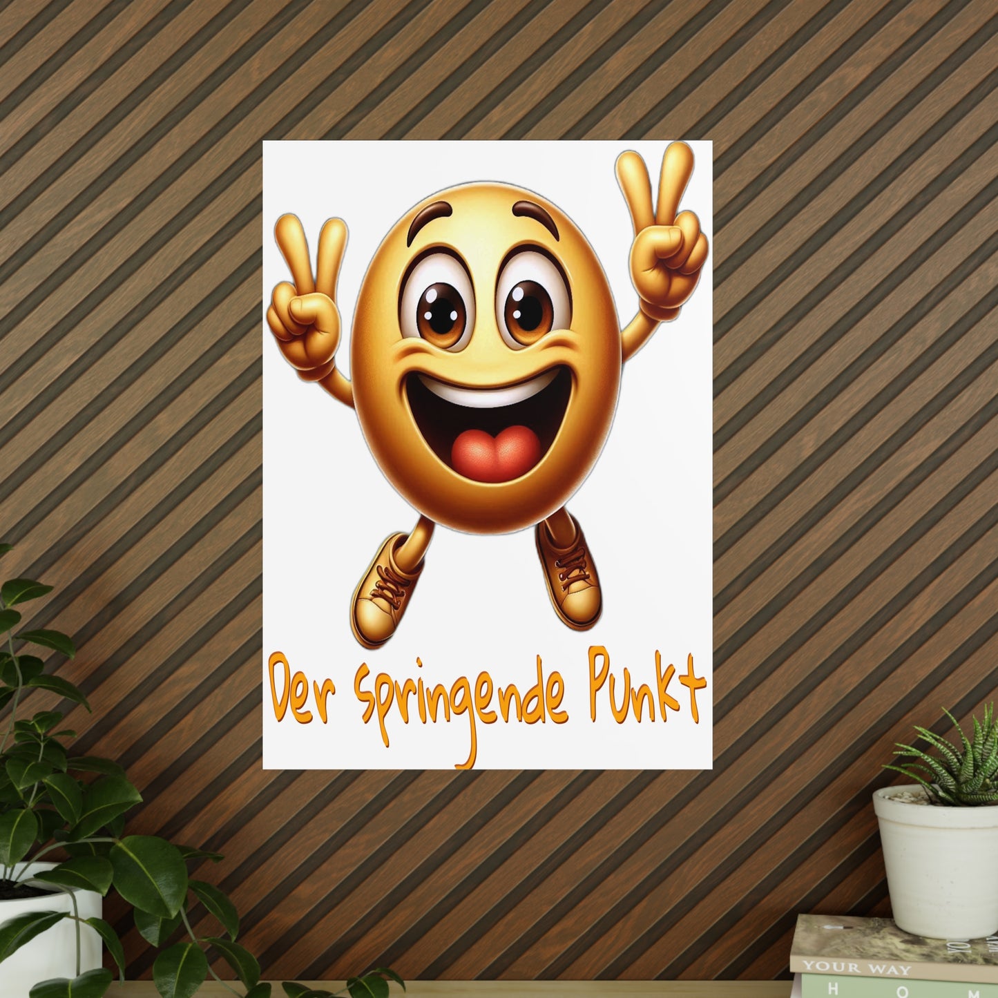Der springende Punkt (orange) - Portrait Poster