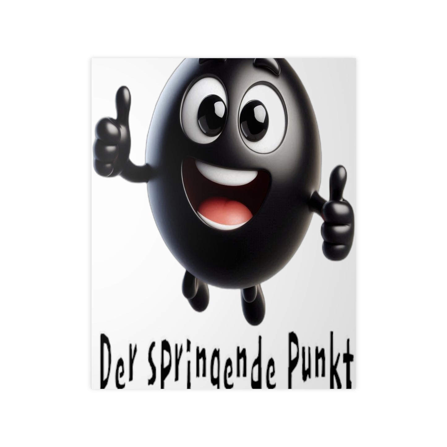 Der springende Punkt (schwarz) - Portrait Poster