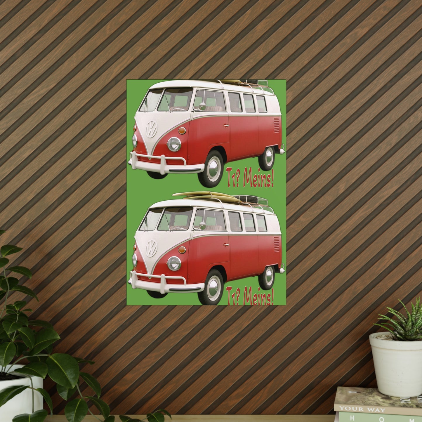 VW Bulli T1 rot - Poster