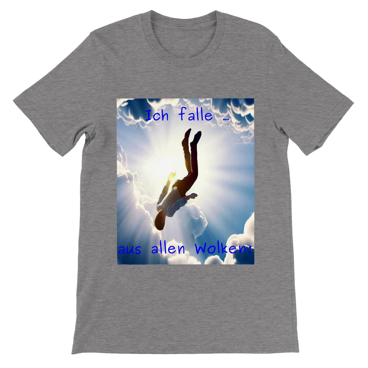 Falling from all clouds (man version, back with text) - T-shirt (unisex)