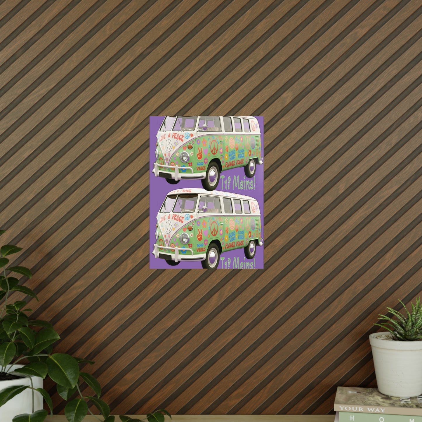 VW Bulli T1 grün - Poster