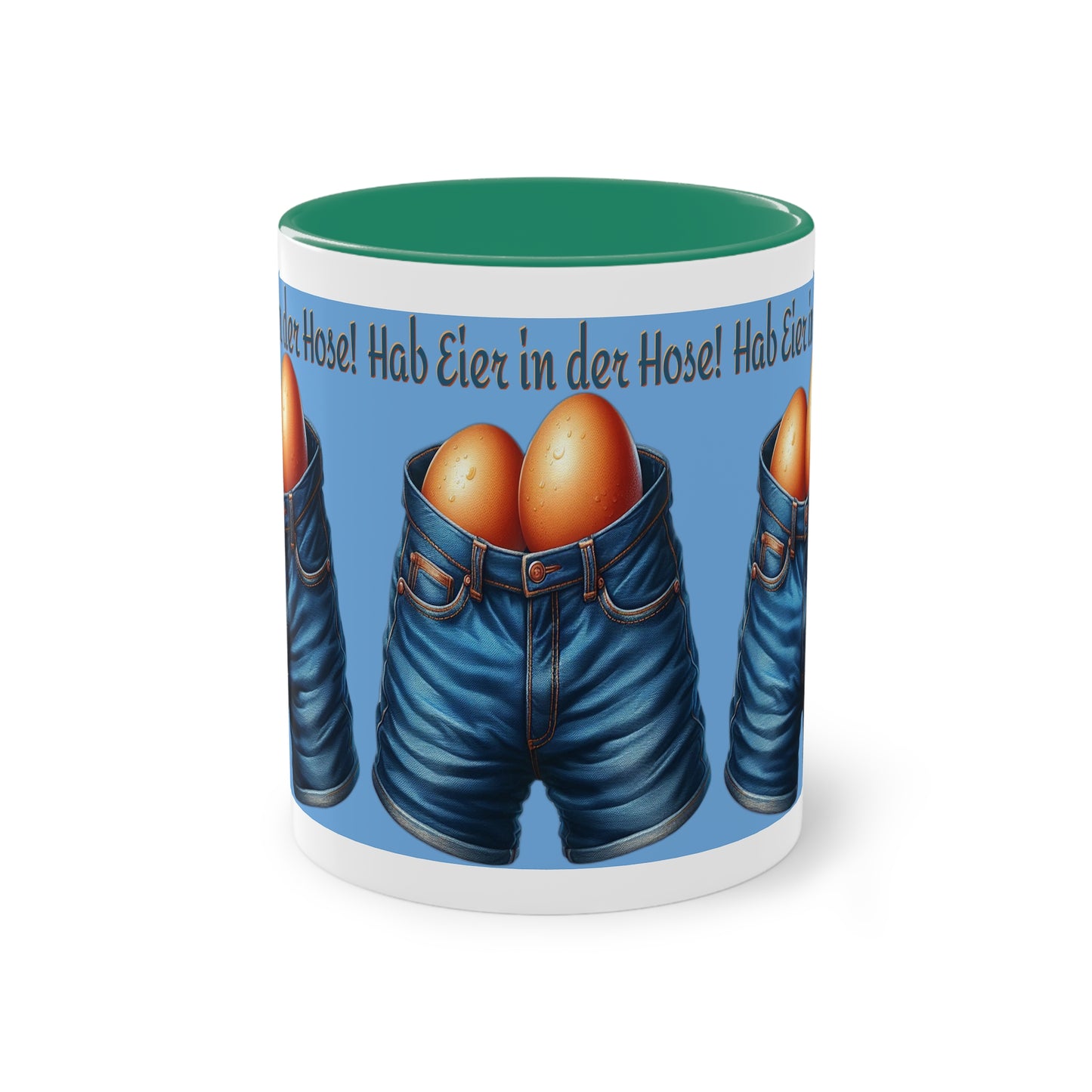 Eier in Hose - Tasse