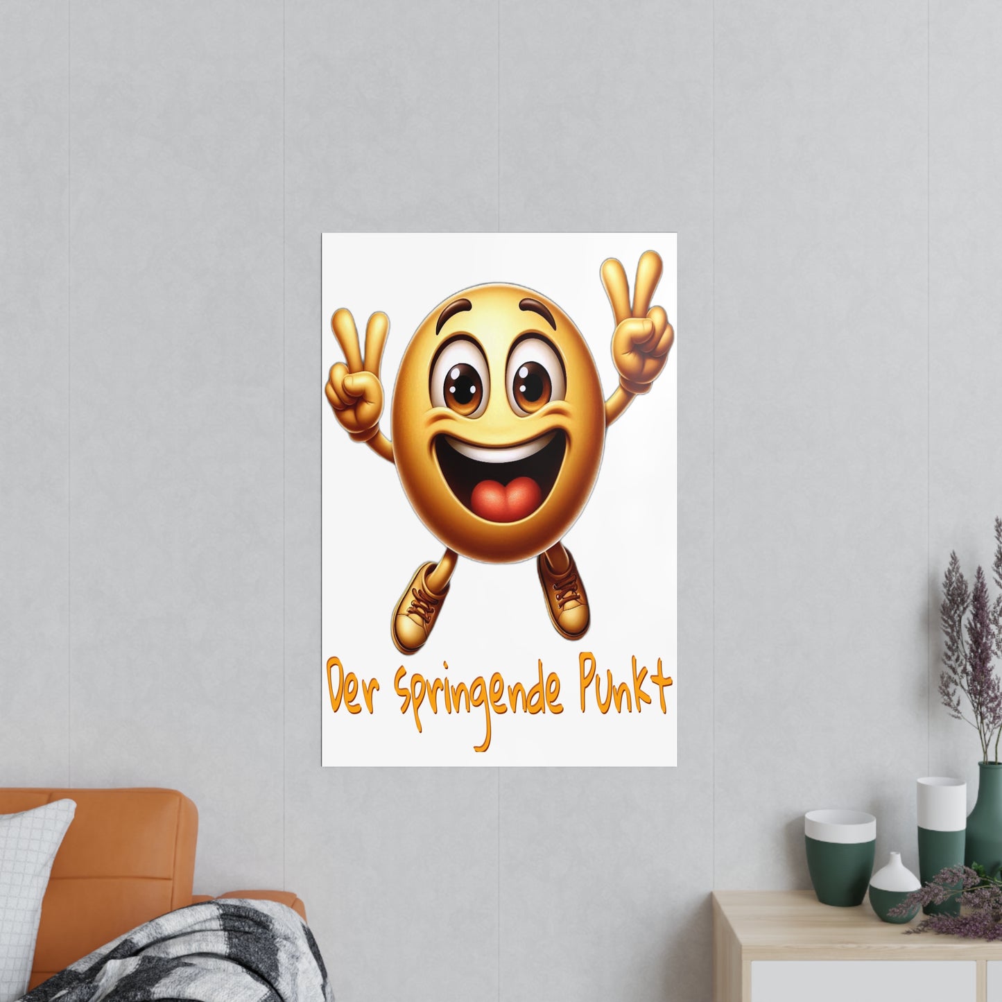 Der springende Punkt (orange) - Portrait Poster