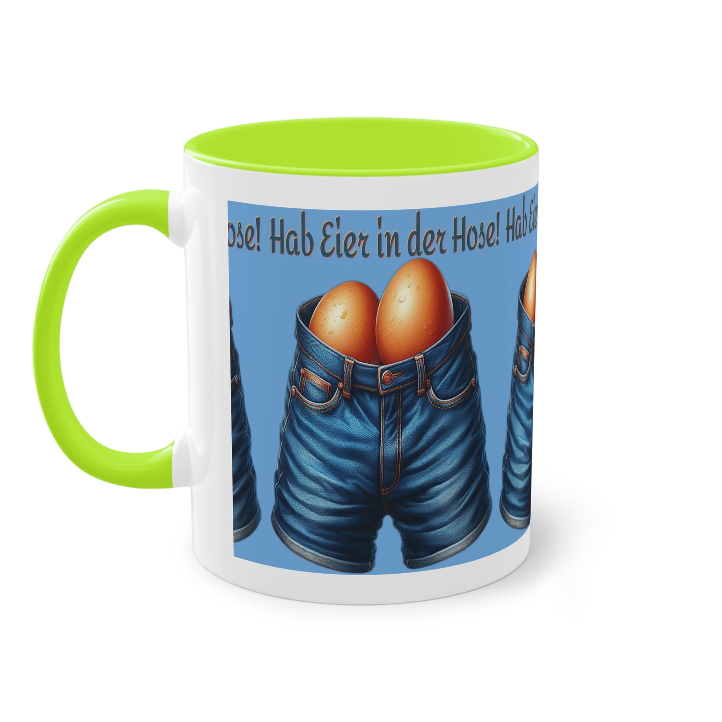 Eier in Hose - Tasse
