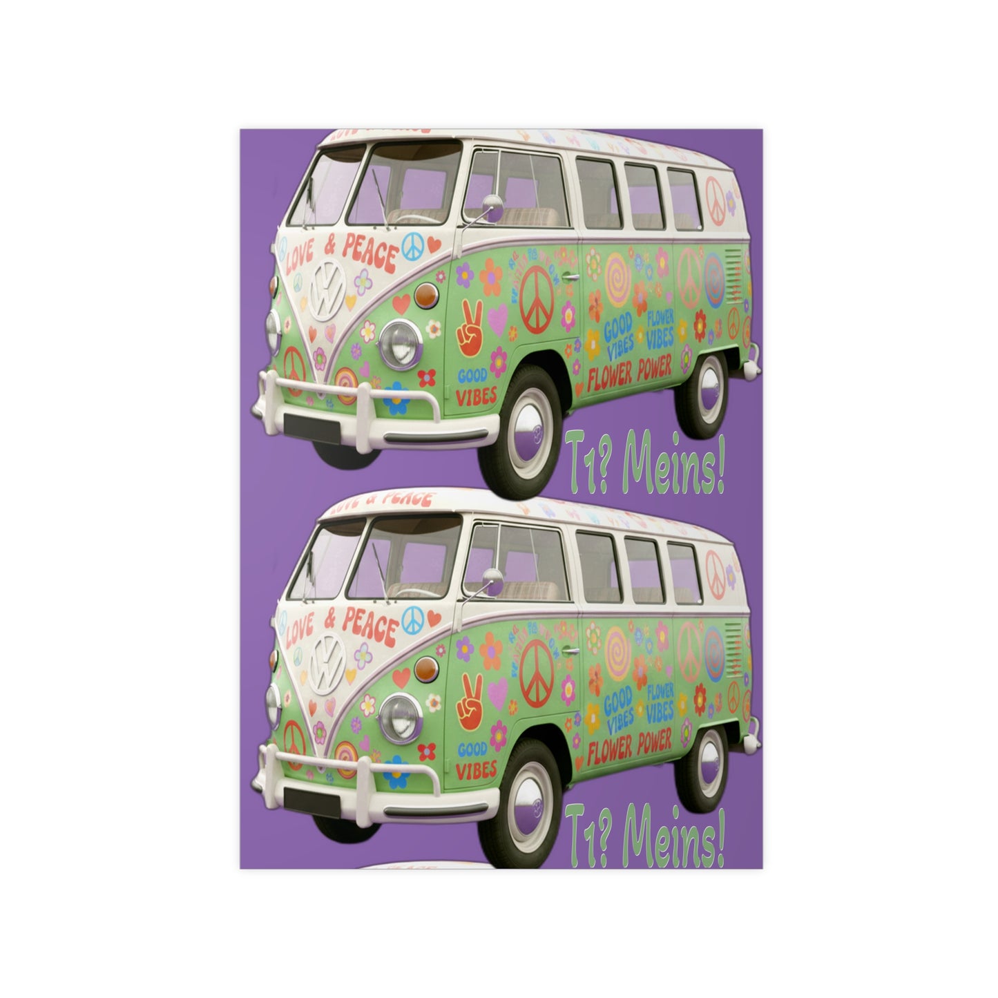 VW Bulli T1 grün - Poster