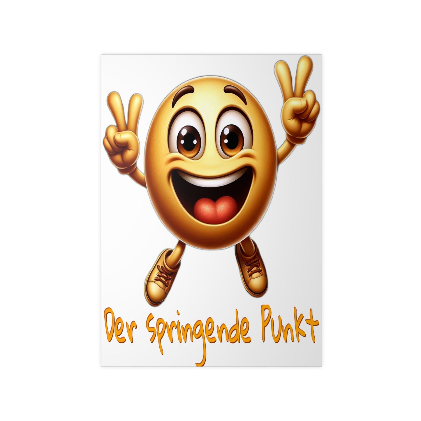Der springende Punkt (orange) - Portrait Poster