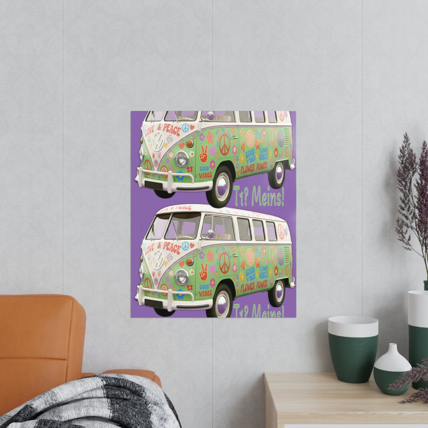 VW Bulli T1 grün - Poster