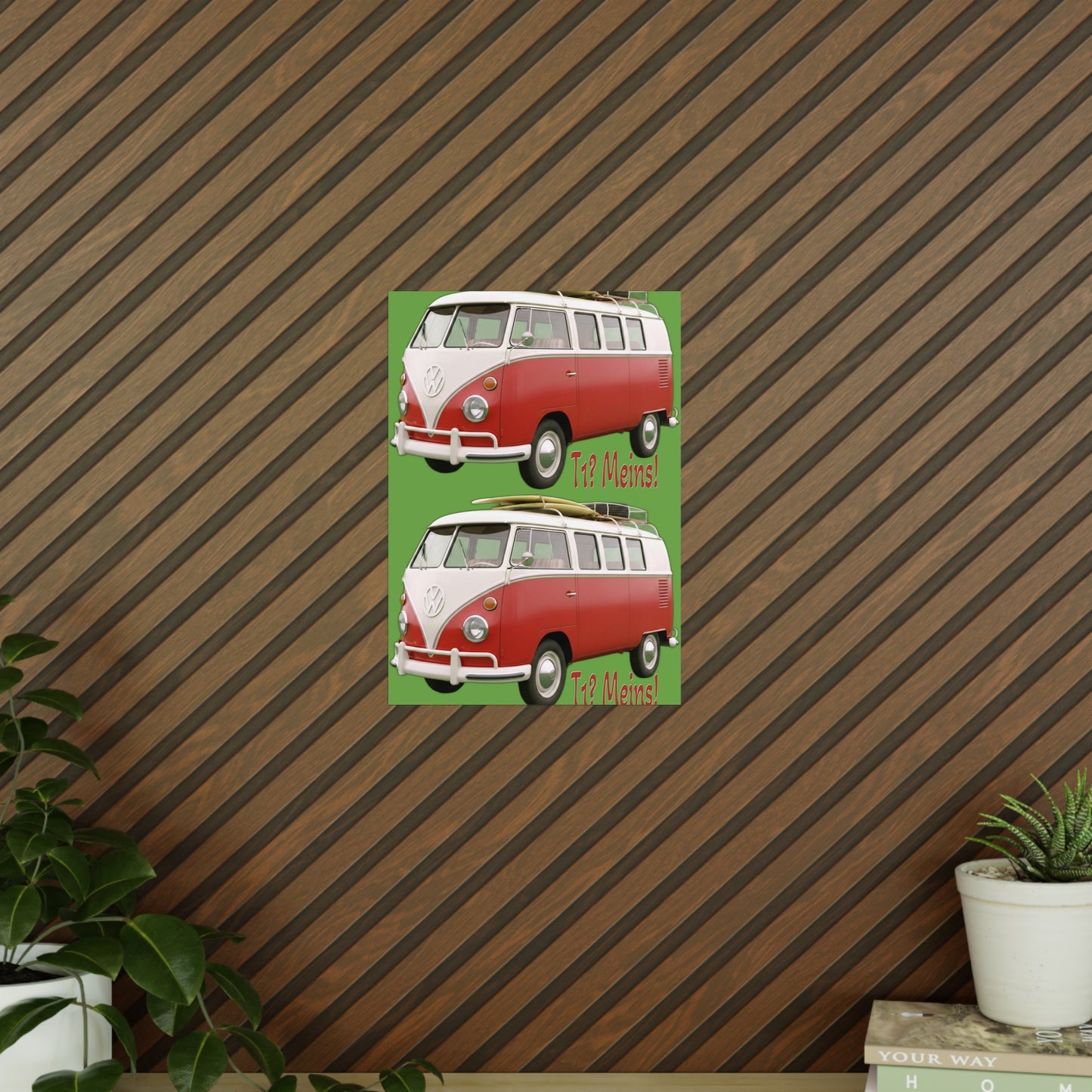 VW Bulli T1 rot - Poster