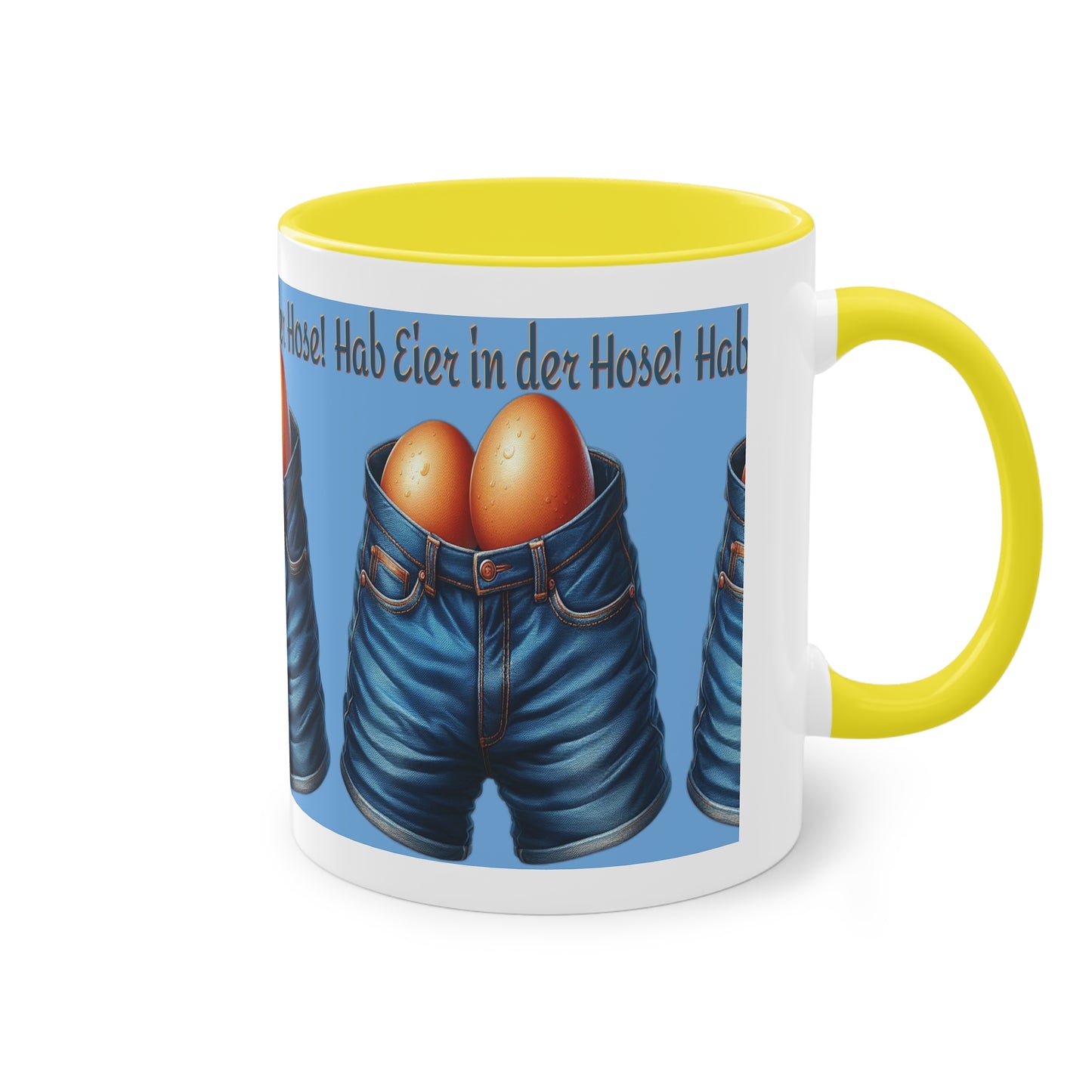 Eier in Hose - Tasse
