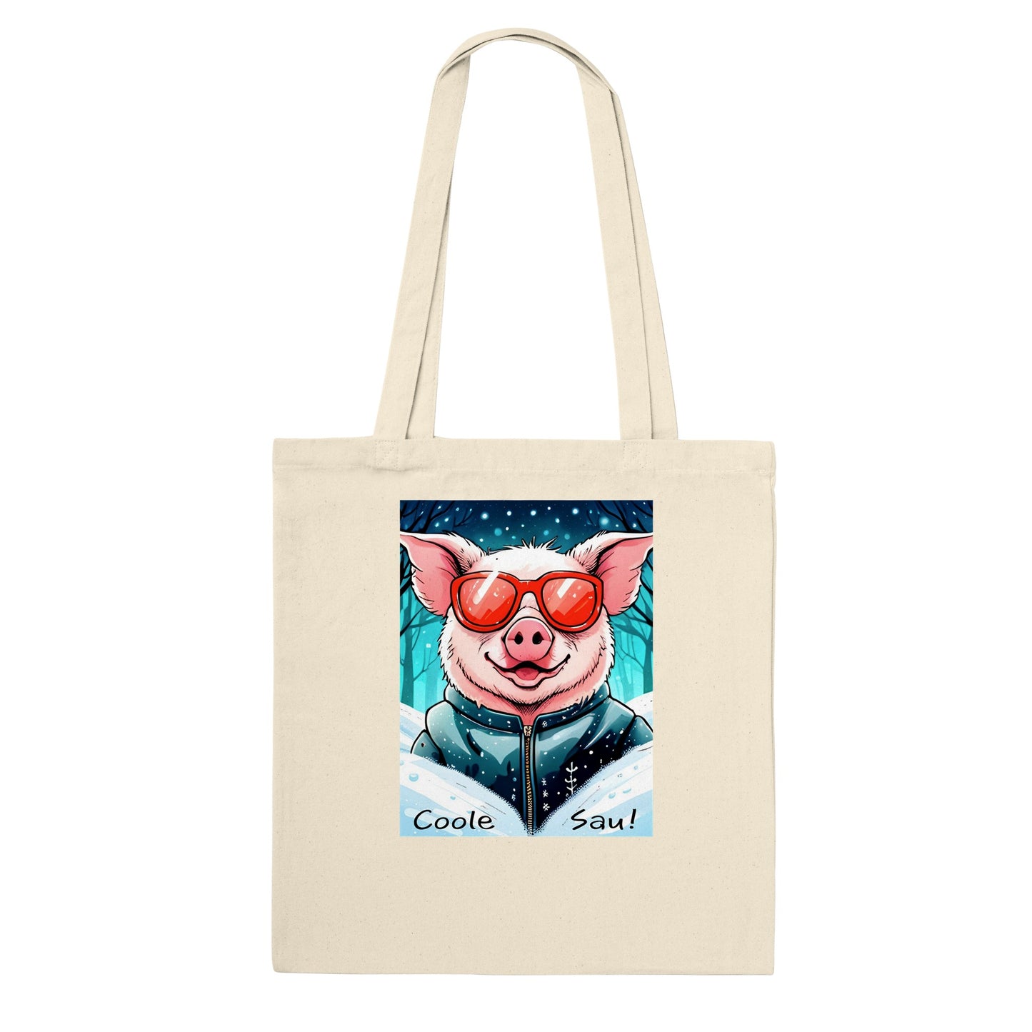 Cool Pig (Red Glasses) - Tote Bags