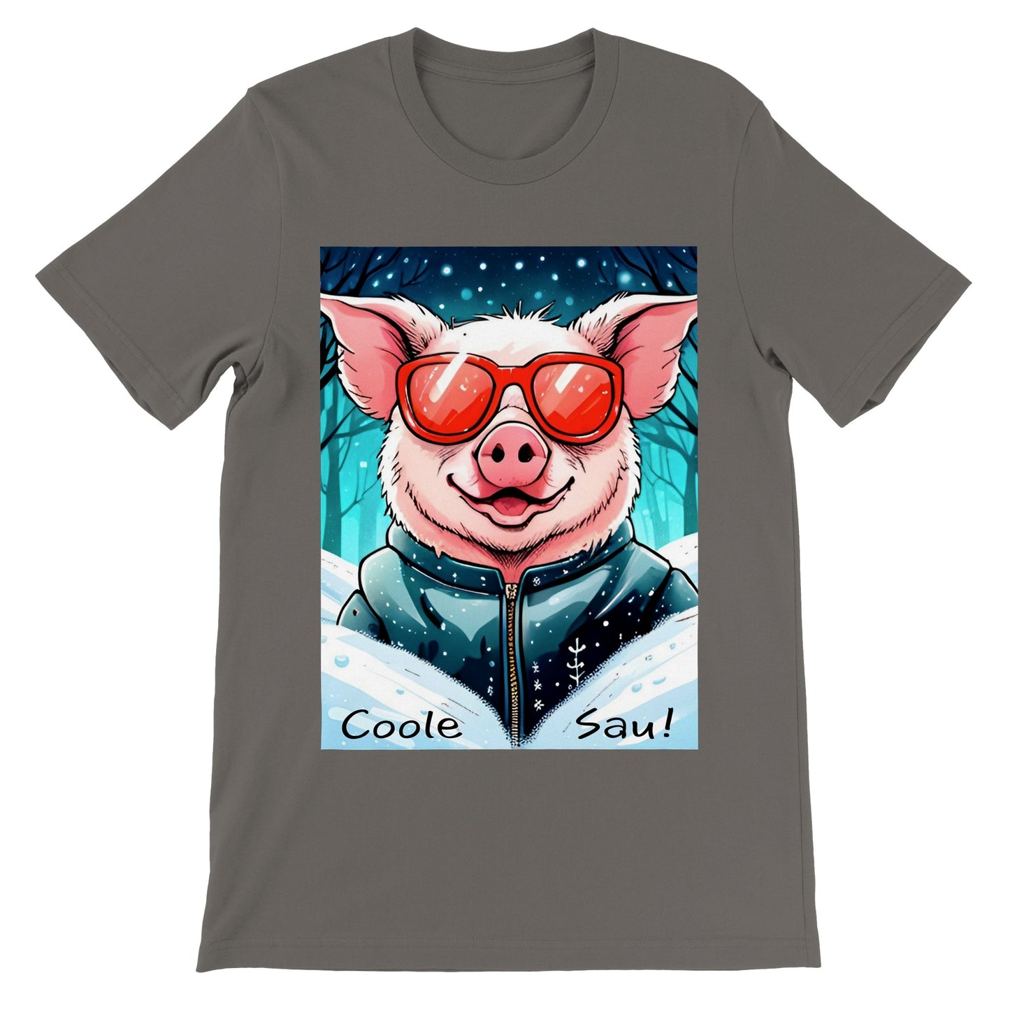 Cool Pig (Red Glasses) - T-Shirt &amp; Hoodie (Unisex)